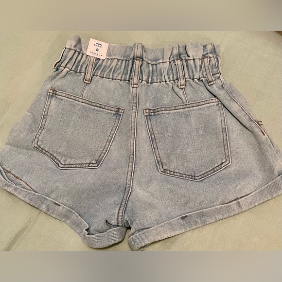 PacSun Abbie Blue Paperbag Denim Mom Shorts - Picture 5 of 8